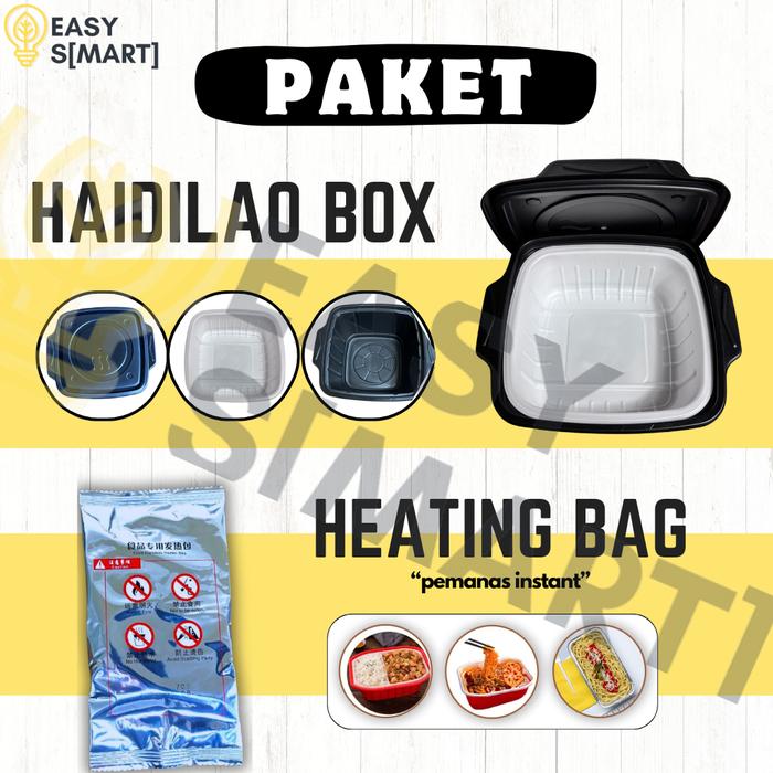 PAKET Haidilao Self Heating Box + Self Heating Bag Flameless Ration Heater Outdoor Travelling/ Kotak
