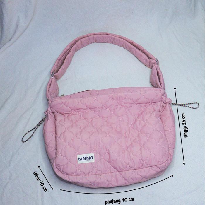 Puffy Slingbag Quilting Padding Tas Selempang Skena Unisex