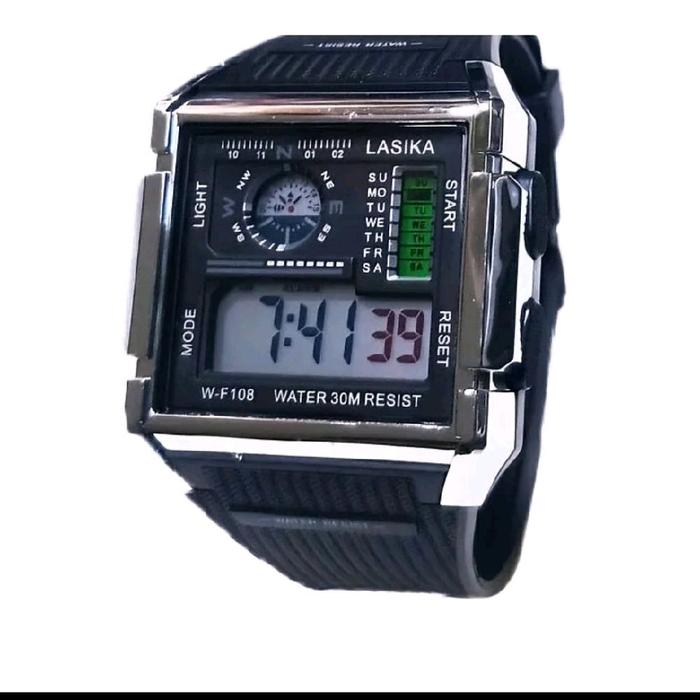 Jam Tangan  Pria Lasika W-F108 Original free box Anti air Keren Model Kekinian Bisa Cod