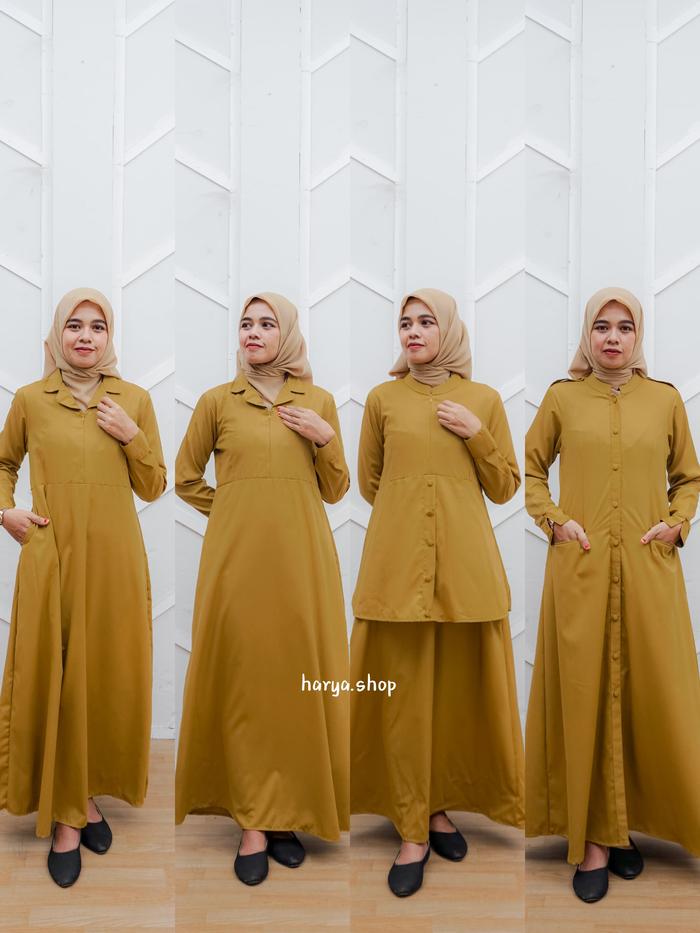 GAMIS PEMDA PNS PREMIUM / GAMIS PEMDA PNS TOYOBO / GAMIS POLOS SERAGAM PNS / GAMIS PNS WANITA SYARI