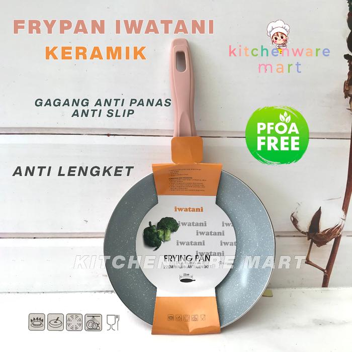 DISKON Fry Pan Keramik Iwatani Anti Lengket - Wajan Cera Coating Premium - Wajan Keramik Viral READY
