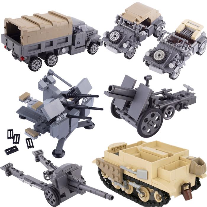 WW2 Military USA Soldier Figures Building Blocks Weapon Gun Parts MOC