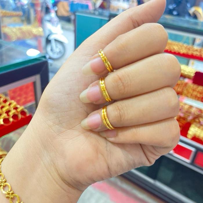 Cincin Emas Crum kristal Asli Aceh Mewah versi 1 Mayam