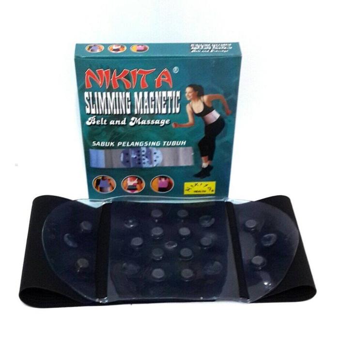 Sabuk Korset Magnet Terapi Pinggang Alat Kesehatan Pelangsing Perut korset Wanita Pria Warna Hitam d