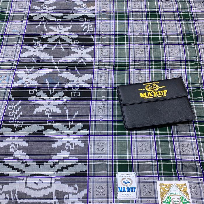 Sarung Ma'ruf Motif Timbul bahan Mesres 85% Sutra 15%