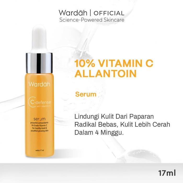 Wardah C-Defense Serum 17 ml - Serum Mencerahkan dengan HiGrade Vitamin C yang Antioksidan - Mencera