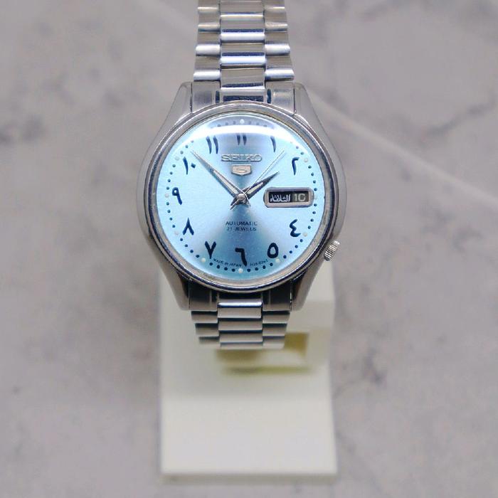 Seiko 5 Automatic Aribic Blue Dial Cal. 6309 Arabic Daydate