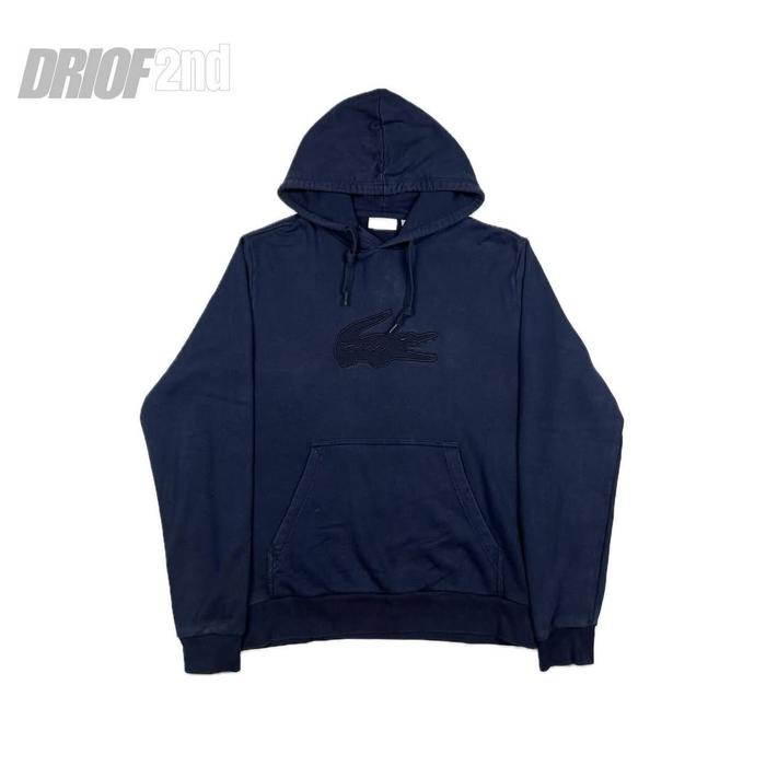 Hoodie Lacoste Big Logo Navy on Navy Original