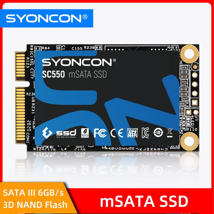 SYONCON mSATA SSD 256GB 512GB 1TB SSD SATAIII HDD Hard Disk for