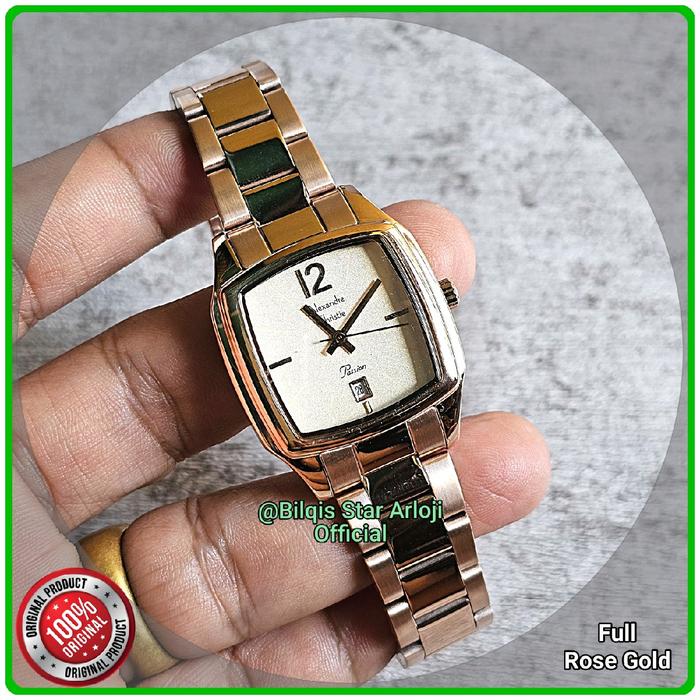 Alexandre Christie Wanita Kotak Ac 2454 LD Tali Rantai Rose Gold Original 100%