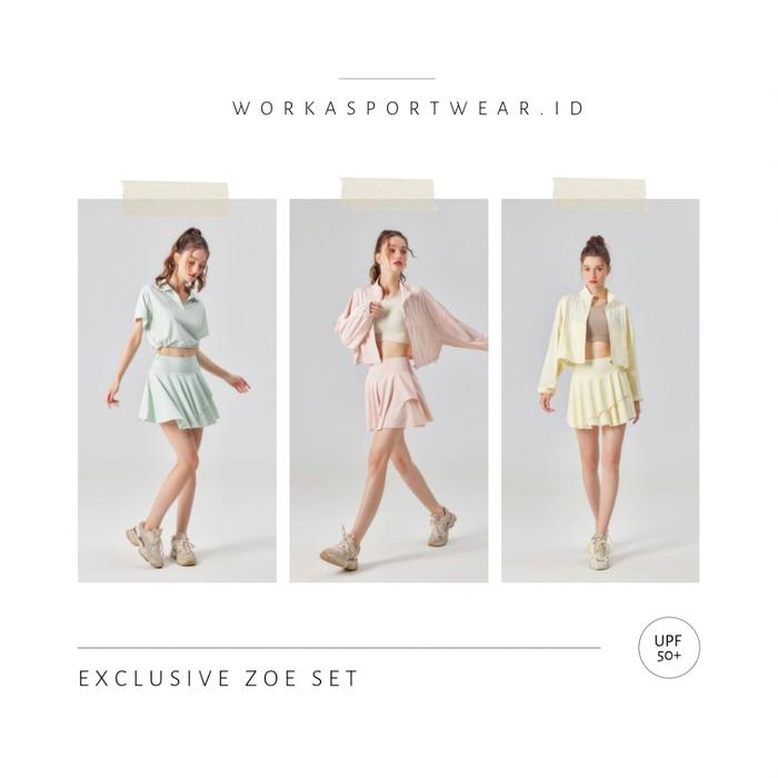 Workasportwear.Id - Zoe Set - Jaket Rok Tenis Golf - Set Tennis Golf Olga