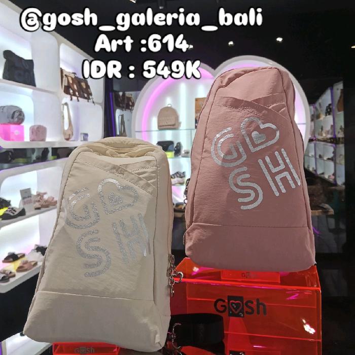 Gosh Art 614 Tas Ransel Wanita dengan Desain Hati dan Logo Gosh Galeria Bali