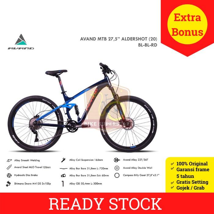 (COD) SEPEDA GUNUNG MTB 27.5 INCH AVAND ALDERSHOT BY UNITED ALLOY 20 SPEED CAKRAM HIDROLIK FULL SUSP