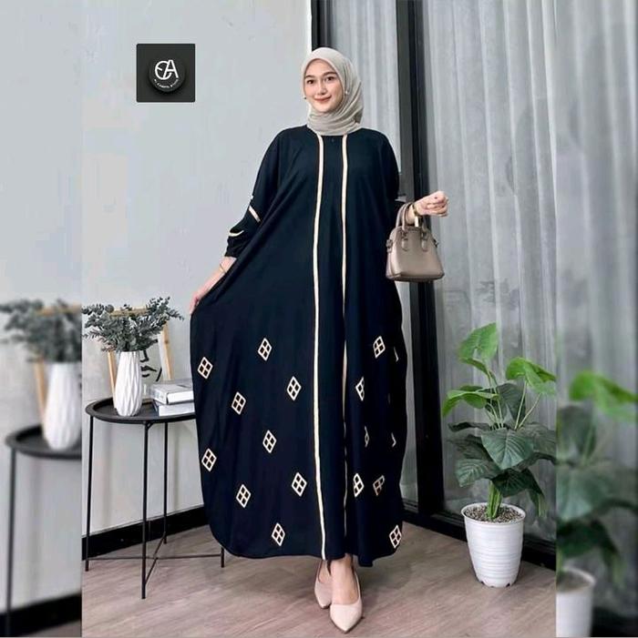 Kaftan Zahra by Alcameel  kaftan premium kaftan tebal LD 180 busui friendly kekinian rayon motif spa