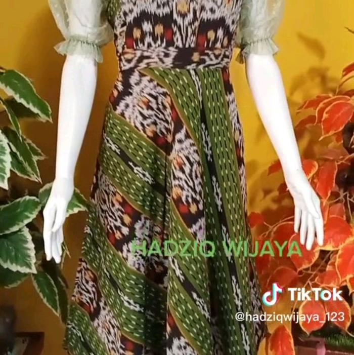 DRES TENUN TILE DOT Baju Wanita