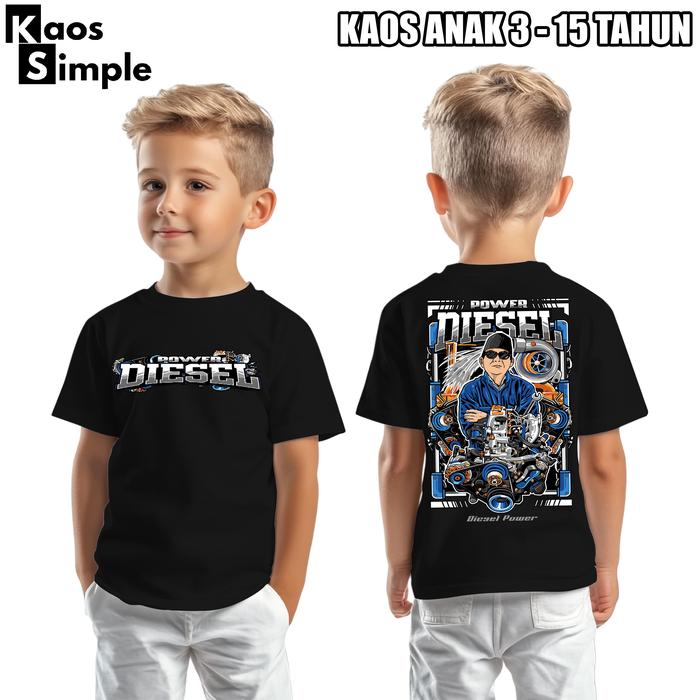 KAOS ANAK " DIESEL POWER Original Ha'el " Engine power " BAJU DIESEL | KOAS RACING | KAOS DISTRO KAO