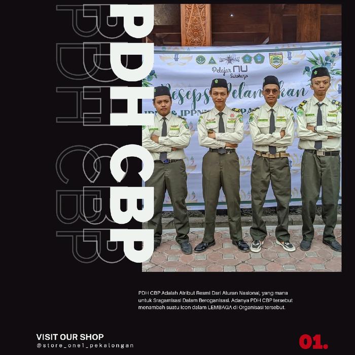 Sragam PDH CBP IPNU - KPP IPPNU Nasional Baju Celana Setelan