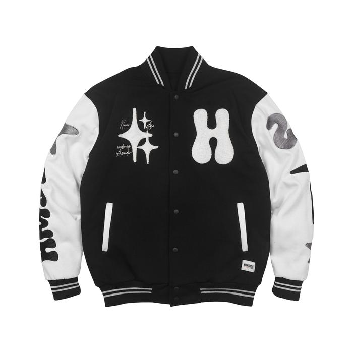 Himside - Wonder Black Varsity Jacket - Unisex