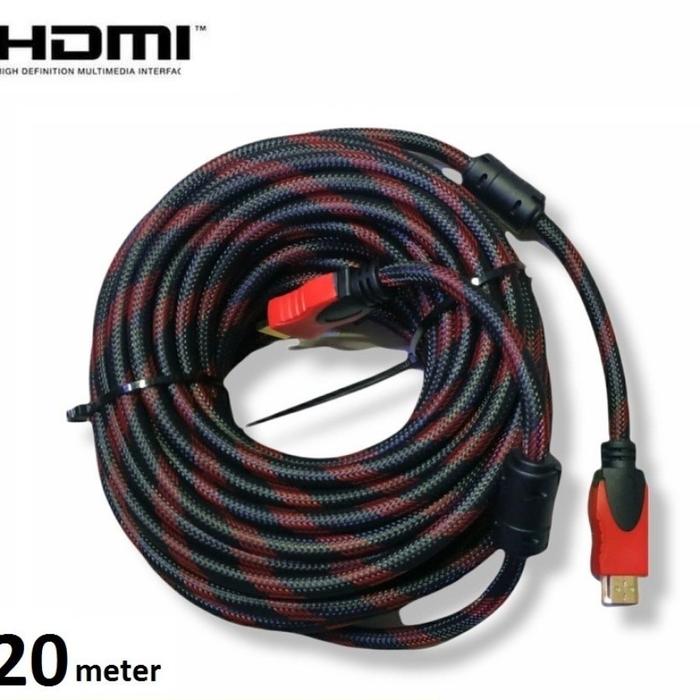Kabel HDMI to HDMI Kabel HDMI Laptop PC Ke Monitor Proyektor TV Kabel HDMI to HDMI 20M 20 Meter