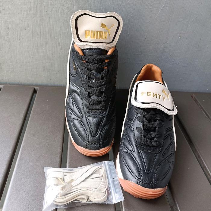 Sneakers Sepatu flat Puma Fenty black cream size 39