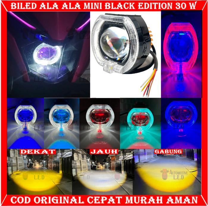 ORIGINAL LAMPU BILED ALA ALA LENSA  MINI 2,5 INCHI 30 WATT 5 KABEL 1 LENSA SXC BILED  1 LENSA