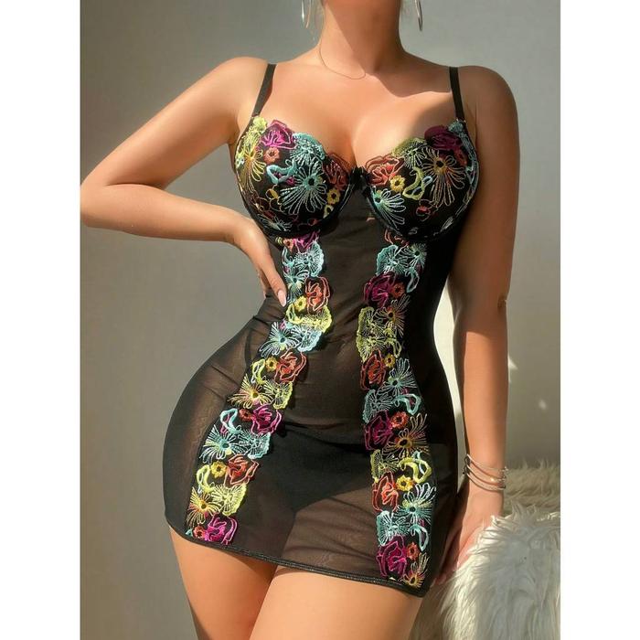 N ukuran S - XL lingerie berkawat sexy kisser daster lingerie transparan