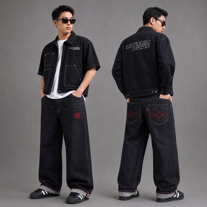 Celana denim raw selvedge gomrong / selvedge gomrong denim / demin selvedge / celana denim baggy pre
