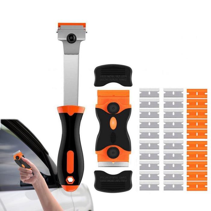 Window Scraper Razor Blade Scrape With 30pcs Extra Blades Scraper