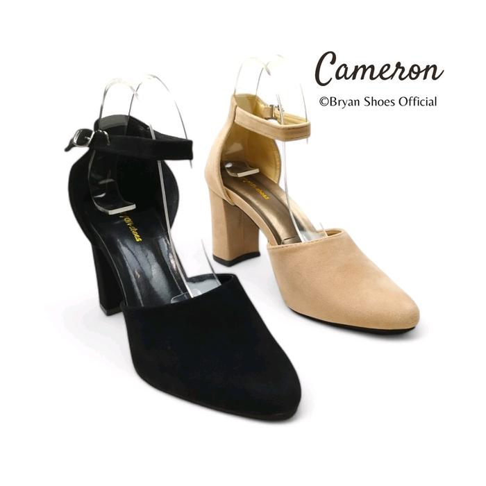Bryan Cameron High Heels kerja hak tinggi Tahu 8cm 5 cm Jumbo 36-40 41 42 43 Hitam Shoes Black Weddi