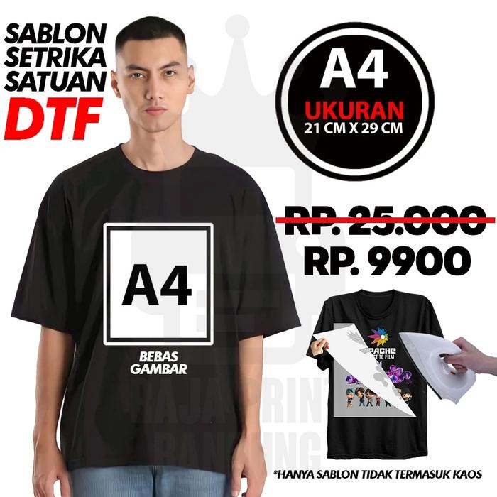 SABLON DTF SETRIKA CUSTOM SATUAN STICKER PRINT BEBAS GAMBAR DESAIN UNTUK KAOS HOODIE SWEATER