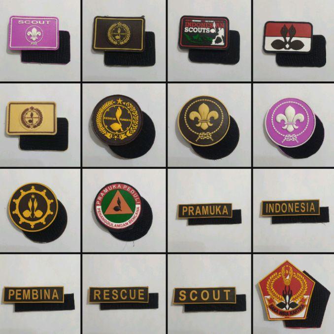 patch rubber aksesoris logo pramuka atribut perlengkapan untuk pramuka tempelan karet