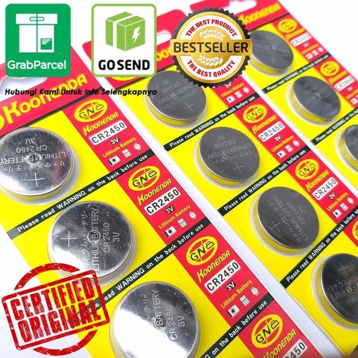 Ready Battery Ori Koonenda Cr 2450 Cr-2450 Baterai Lithium 3V Cr2450 Kancing