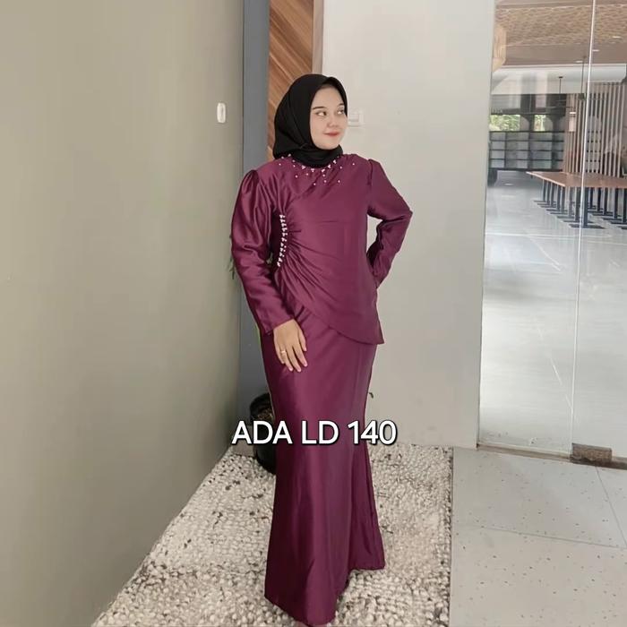 Reva Vina Dress Kondangan Mahogany Burgundy Emerald Blue Size S-5XL LD 140 Jumbo - Dress Lebaran 202