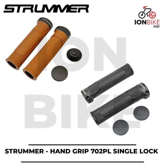 Handgrip Strummer HFT702PL SINGLE LOCK Anti Slip Ringan Handle Hamfat Hand Grip Pad Sepeda MTB Gunun
