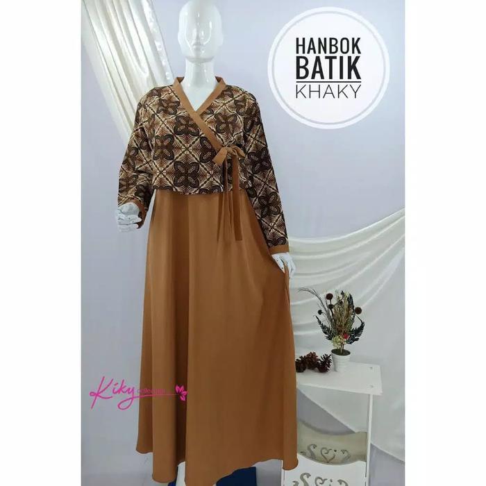 Gamis Baju Muslim Kiky Katun Jepang Cantik Kekinian Korea Hanbok Batik
