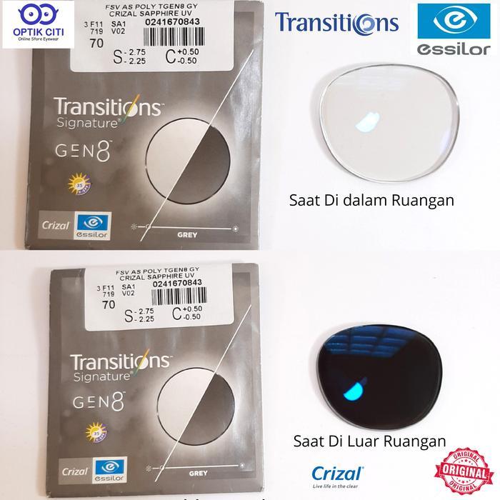 SALE Lensa Photochromic Night Drive - Crizal Drive Transition Gen 8 Essilor