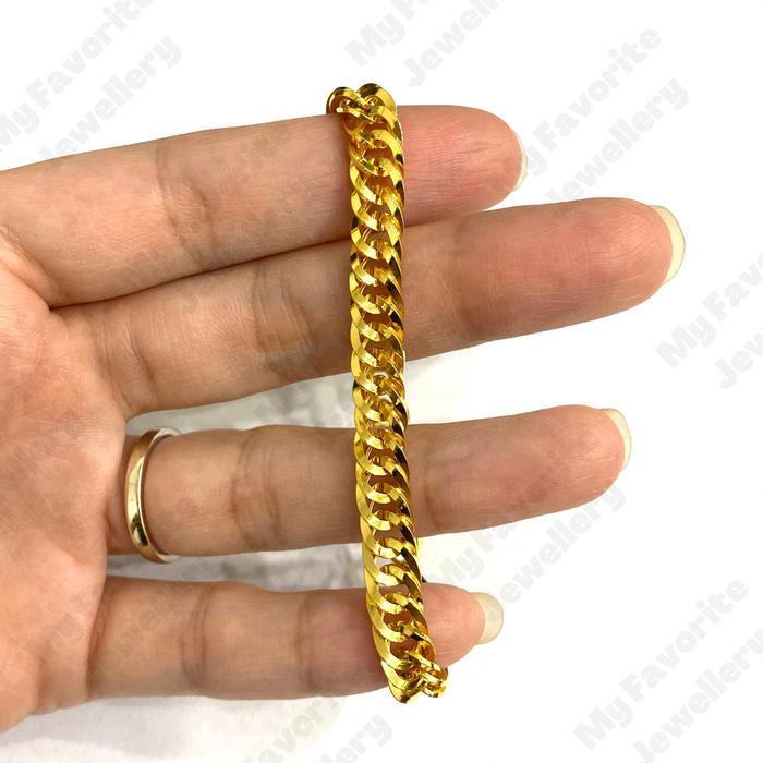GELANG HARLEY 5GRAMAN POLOS GELANG EMAS ASLI KADAR 700 DAN 875