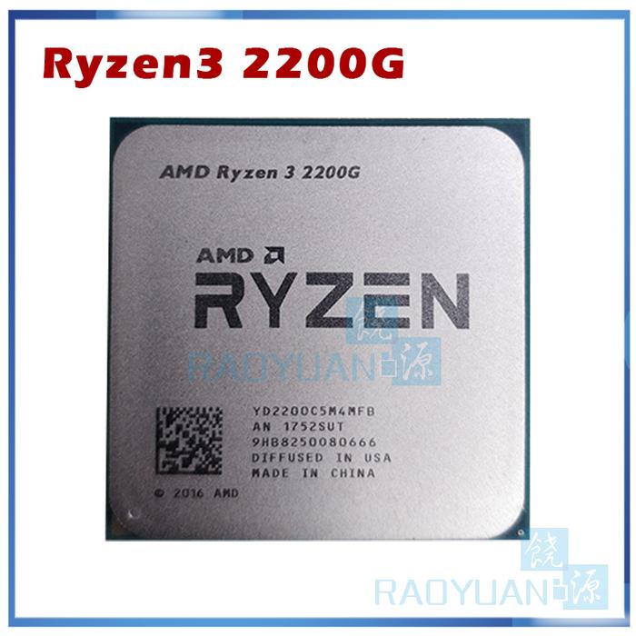 AMD Ryzen 3 2200G R3 2200G R3  2200G 3.5 GHz Quad-Core CPU Processor