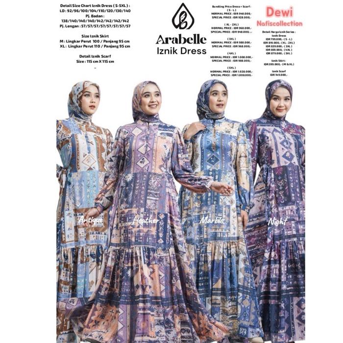 IZNIK SERIES DRESS SCRAFT ARABELLE OFFICIAL ORIGINAL PREMIUM DRESS MEWAH PATTERN PREMIUM NEW MODEL 2