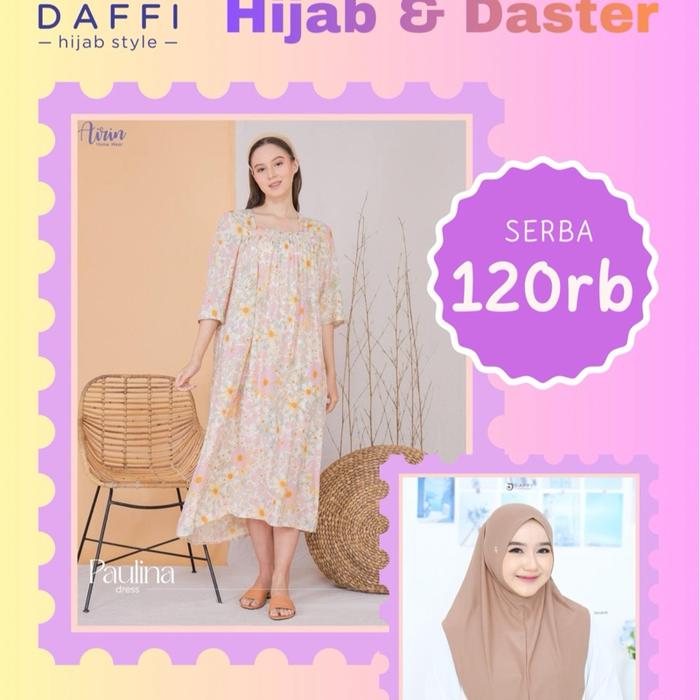 Paket Daster Daffi Gamis Muslim Dress Mewah Remaja Wanita Dewasa