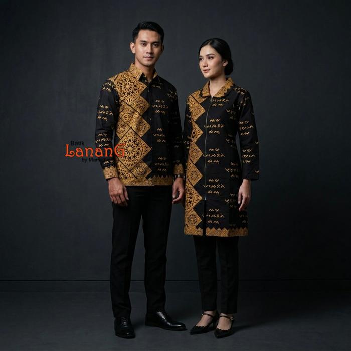 Couple Batik Saloka 1-2 Saloka Gold Batik Lontara Makassar Sarimbit Batik by Batik Lanang by Mamez K