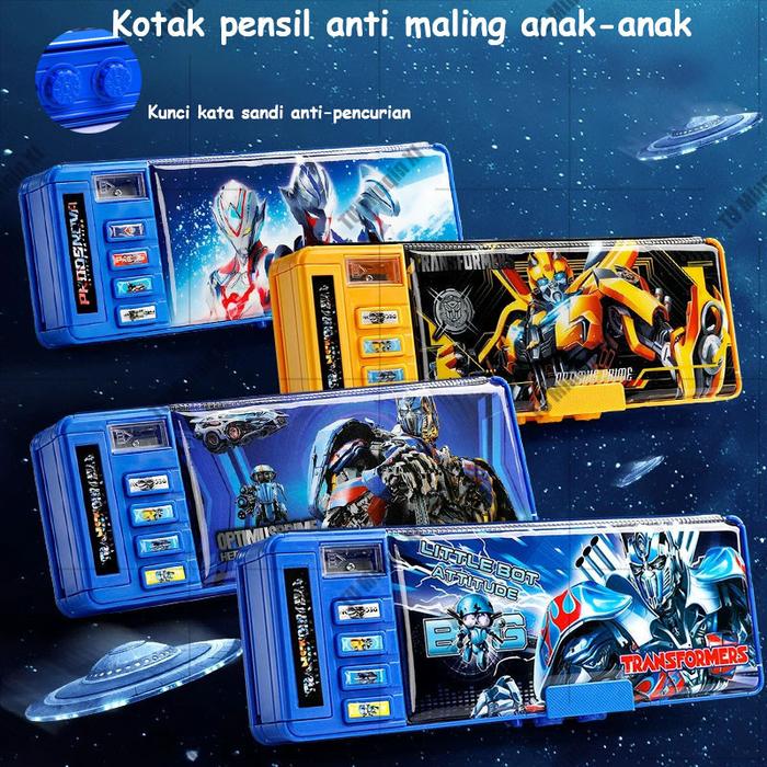 Tempat  Rautan Pensil Pensil Magnet Sandi Kotak Pensil Anak Kode Tempat Sandi Kunci Kombinasi Pensil