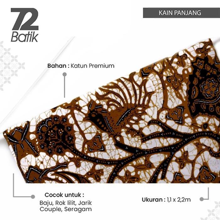 PREMIUM KAIN BATIK PREMIUM Bahan Katun Motif Wajyu Temurun Warna Coklat Cokelat Choklat Jogja 727663