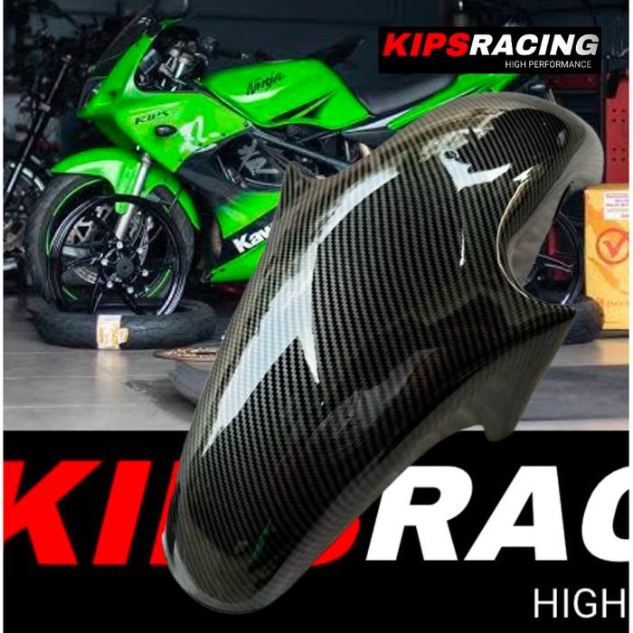 SPAKBOR DEPAN NINJA RR CARBON GLOSY ▪spakbor slebor depan Kawasaki ninja rr carbon karbon