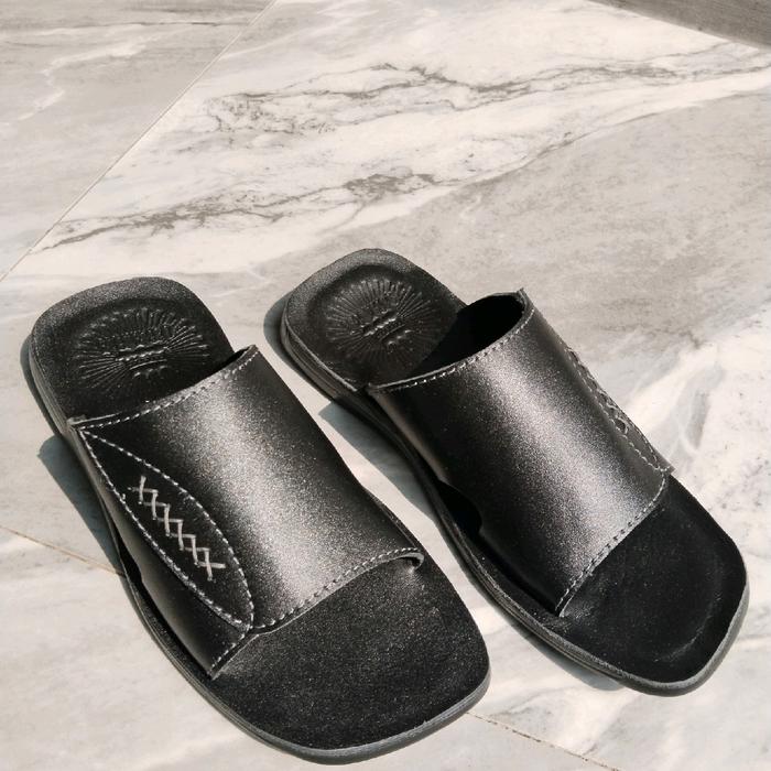 Big size ukuran besar 44,45,45 Sandal pria kulit sapi asli Sandal Casual pria Kulit sapi Sandal koko