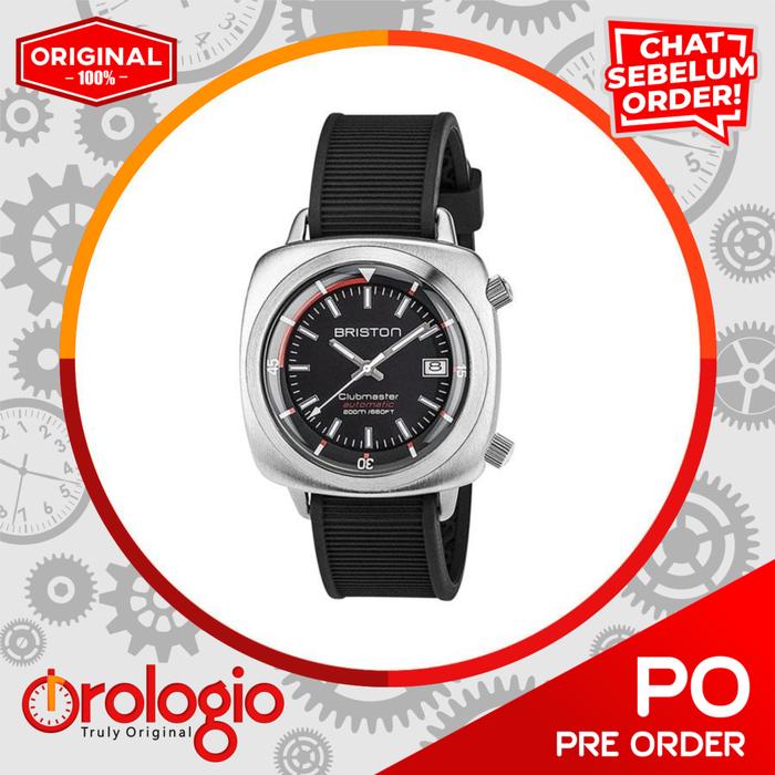Briston Clubmaster Diver Brushed Steel Automatic-Black Ori & Termurah