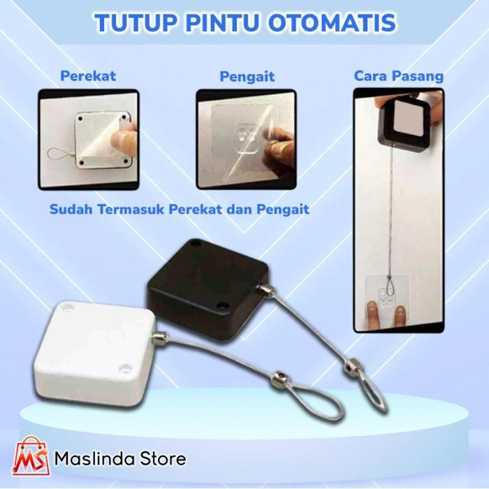 Tali Alat Penutup Pintu Otomatis Tanpa Paku Sensor Tutup Menutup Pintu