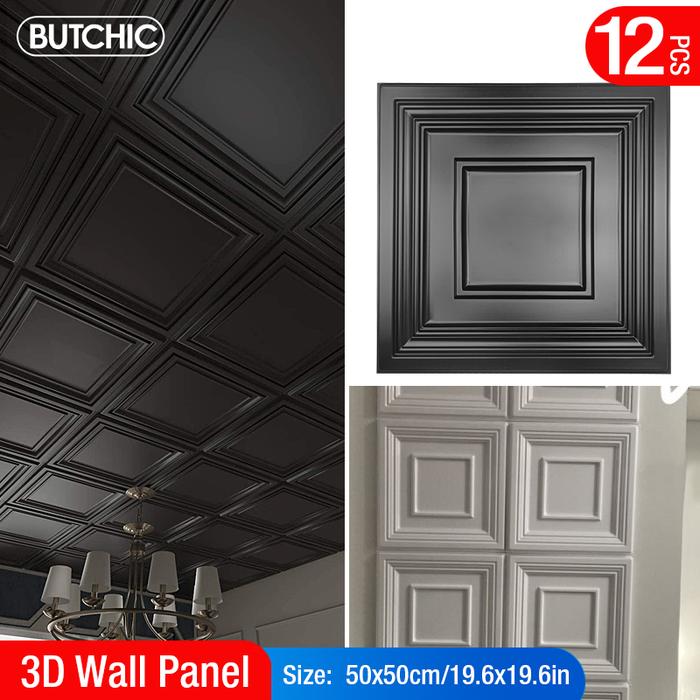 12pcs 50cm house wall renovation stereo 3D wall panel