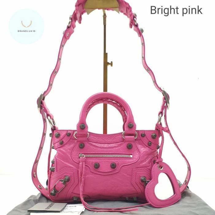 Balenciaga Neo Cagole small Tote top handle leather SHW Sweet pink Bright pink