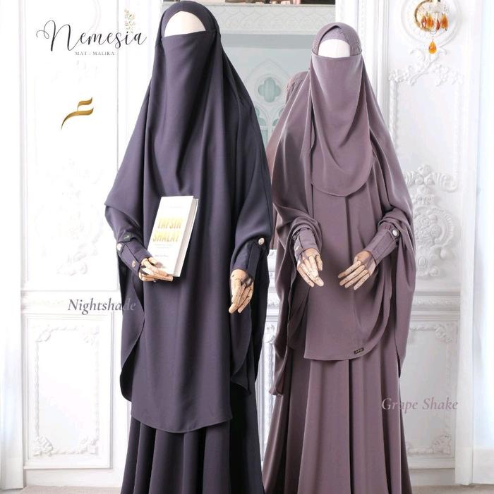 [READY] NEMESIA GAMIS SET AFIFATHIN BY WINNA | GAMIS SET PREMIUM | KHIMAR NON PED | KHIMAR FK | MALI